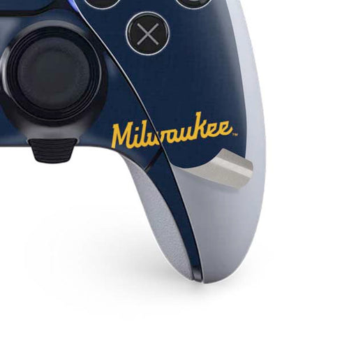 MLB Milwaukee Brewers Split PS5 DualSense Edge Pro Controller Skin