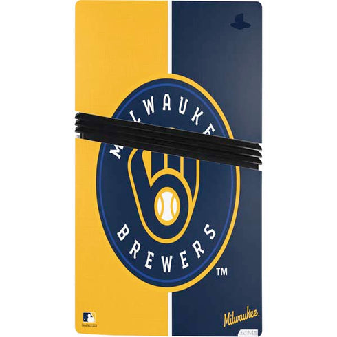 MLB Milwaukee Brewers Split PS5 Pro Console Skin