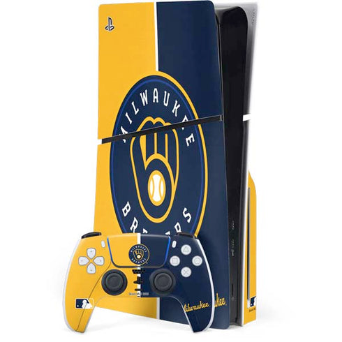 MLB Milwaukee Brewers Split PlayStation PS5 Skins