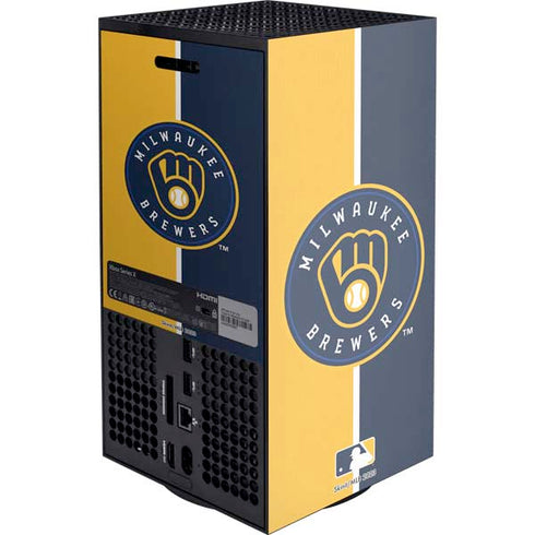 MLB Milwaukee Brewers Split XBox Series X Digital Edition Console Skin