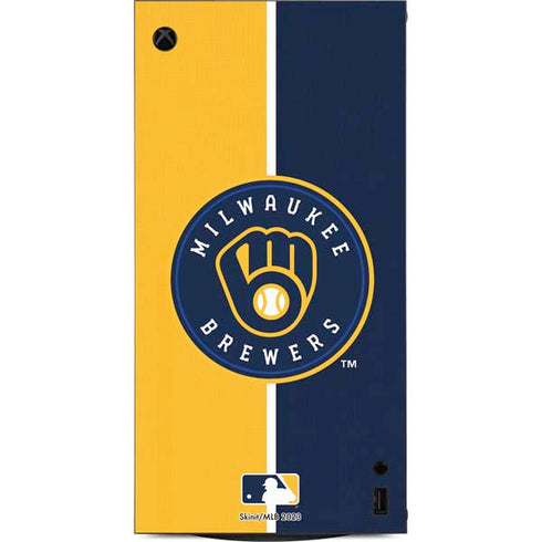 MLB Milwaukee Brewers Split XBox Series X Digital Edition Console Skin