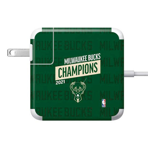 NBA Milwaukee Bucks 2021 Champions 85W Power Adapter (15 and 17 inch MacBook Pro Charger) Skin