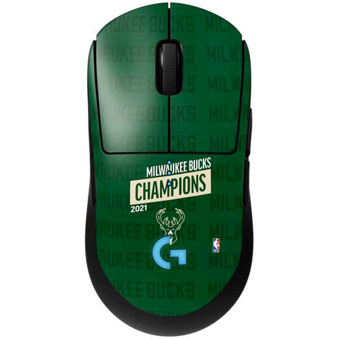NBA Milwaukee Bucks 2021 Champions G Pro Wireless Gaming Mouse Skin