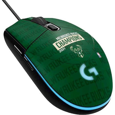 NBA Milwaukee Bucks 2021 Champions G203 Prodigy RGB Wired Gaming Mouse Skin