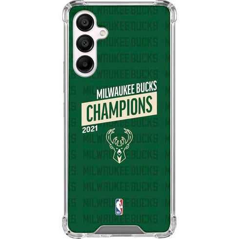 NBA Milwaukee Bucks 2021 Champions Galaxy A16 5G Clear Case