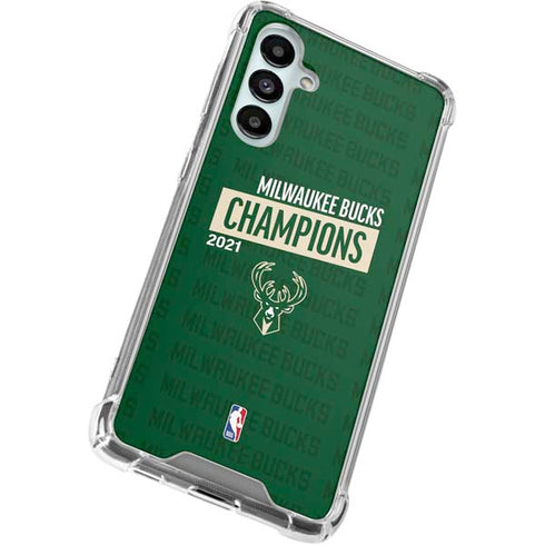 NBA Milwaukee Bucks 2021 Champions Galaxy A16 5G Clear Case