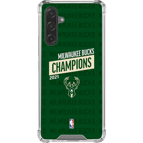 NBA Milwaukee Bucks 2021 Champions Galaxy A17 Clear Case