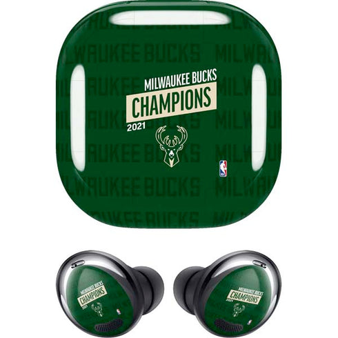 NBA Milwaukee Bucks 2021 Champions Galaxy Buds Pro Skin