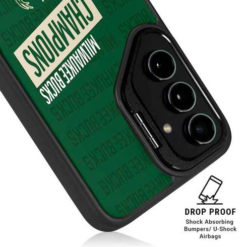 NBA Milwaukee Bucks 2021 Champions Galaxy S25 Kickstand Case
