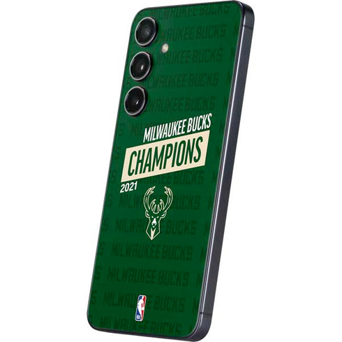 NBA Milwaukee Bucks 2021 Champions Galaxy S25 Plus Skin
