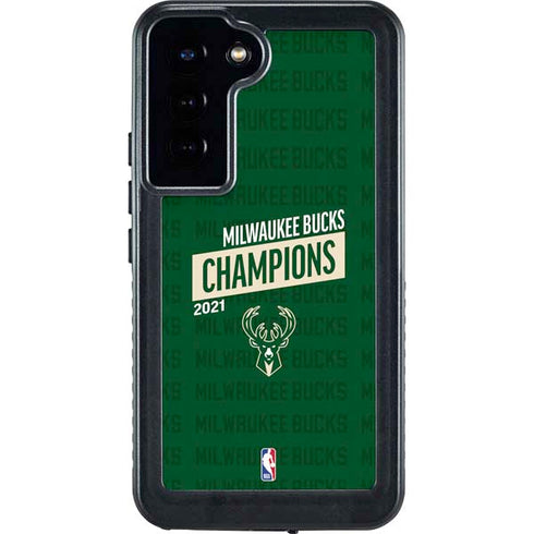 NBA Milwaukee Bucks 2021 Champions Galaxy S24 Plus Waterproof Case