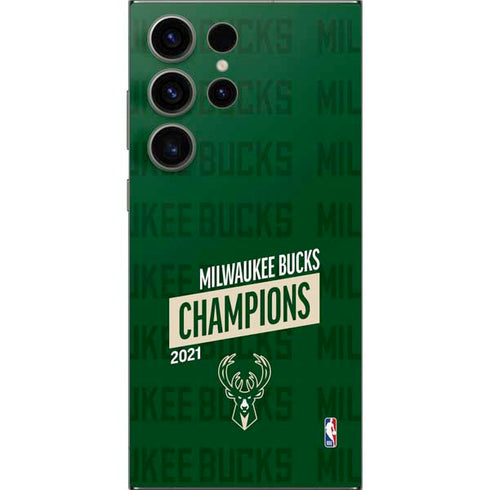 NBA Milwaukee Bucks 2021 Champions Galaxy S25 Ultra Skin