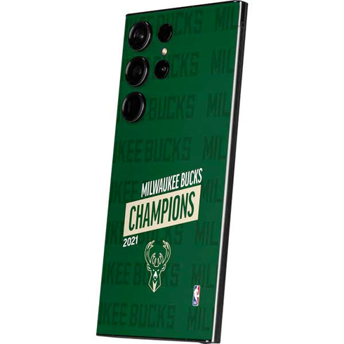 NBA Milwaukee Bucks 2021 Champions Galaxy S25 Ultra Skin