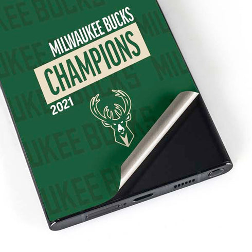 NBA Milwaukee Bucks 2021 Champions Galaxy S25 Ultra Skin