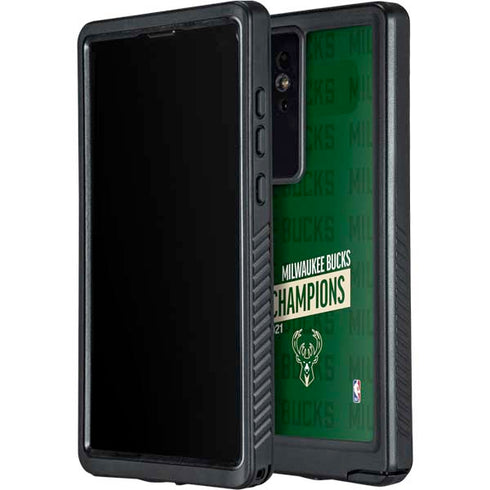 NBA Milwaukee Bucks 2021 Champions Galaxy S24 Ultra Waterproof Case
