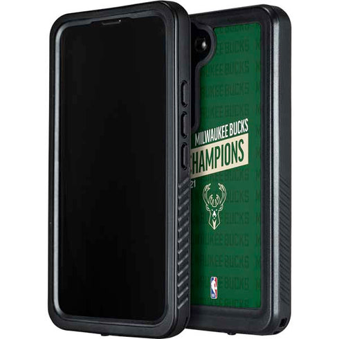 NBA Milwaukee Bucks 2021 Champions Galaxy S24 Waterproof Case