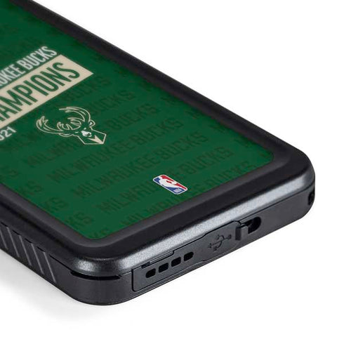 NBA Milwaukee Bucks 2021 Champions Galaxy S24 Waterproof Case