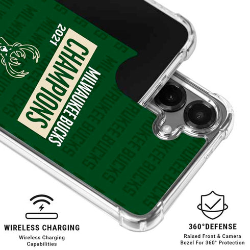 NBA Milwaukee Bucks 2021 Champions Galaxy S26 Clear Case