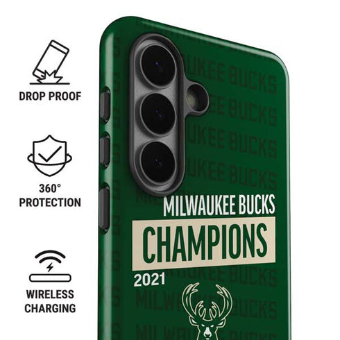 NBA Milwaukee Bucks 2021 Champions Galaxy S26 Impact Case