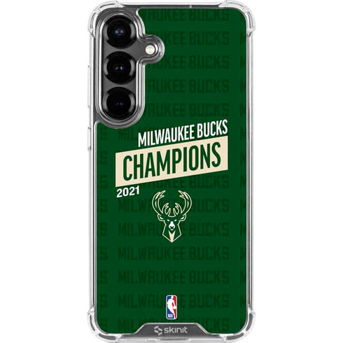 NBA Milwaukee Bucks 2021 Champions Galaxy S26 Plus Clear Case