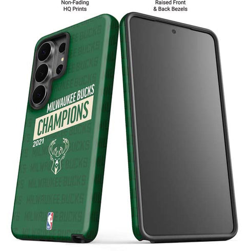 NBA Milwaukee Bucks 2021 Champions Galaxy S26 Ultra Impact Case