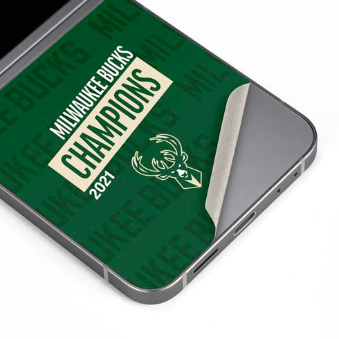NBA Milwaukee Bucks 2021 Champions Galaxy Z Flip6 Skin