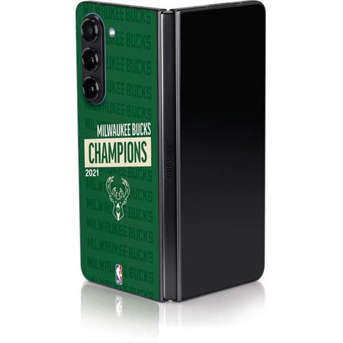 NBA Milwaukee Bucks 2021 Champions Galaxy Z Fold5 5G Skin