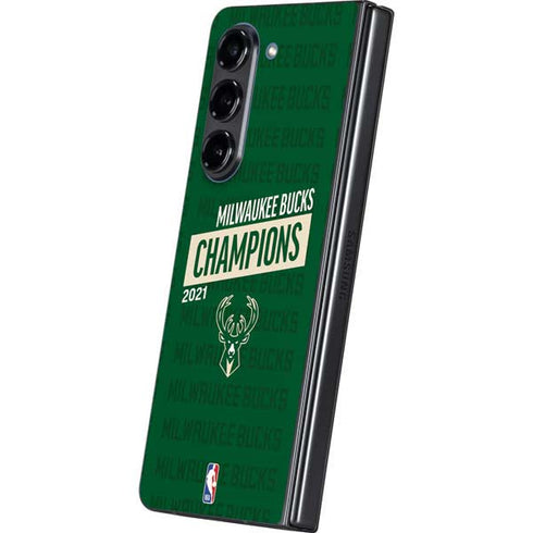 NBA Milwaukee Bucks 2021 Champions Galaxy Z Fold5 5G Skin