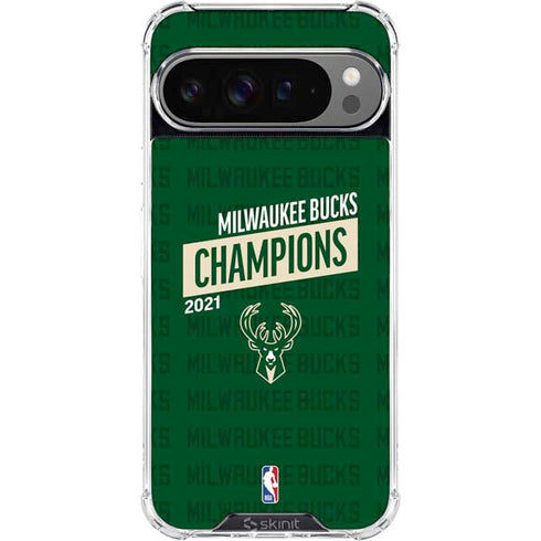 NBA Milwaukee Bucks 2021 Champions Google Pixel 10 Pro XL Clear Case