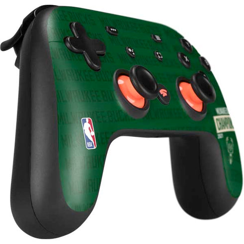 NBA Milwaukee Bucks 2021 Champions Google Stadia Controller Skin