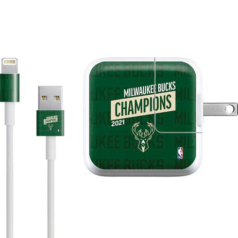 NBA Milwaukee Bucks 2021 Champions iPad Charger (10W USB) Skin