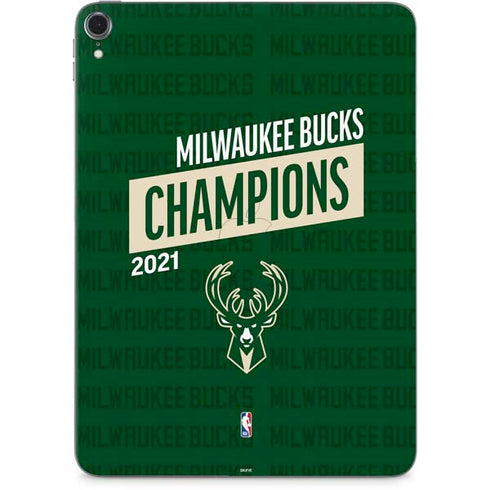 NBA Milwaukee Bucks 2021 Champions Apple iPad Pro Skin
