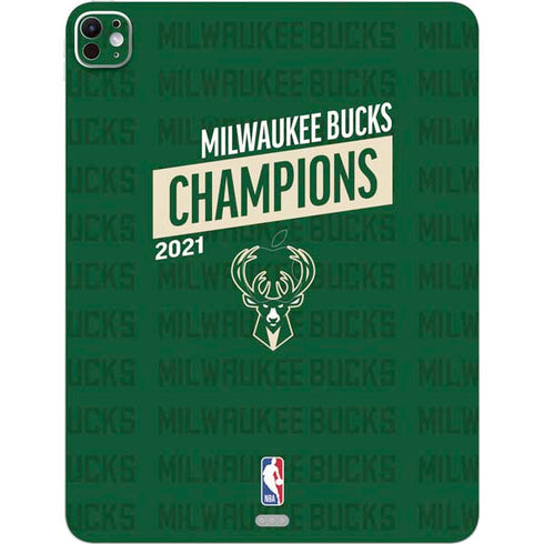 NBA Milwaukee Bucks 2021 Champions iPad Pro 13in M4 (2024) Skin