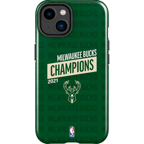 NBA Milwaukee Bucks 2021 Champions iPhone 15 Impact Case