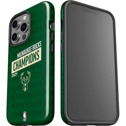 NBA Milwaukee Bucks 2021 Champions iPhone 15 Pro Impact Case