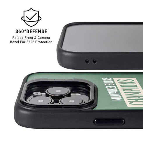 NBA Milwaukee Bucks 2021 Champions iPhone 15 Pro Kickstand Case