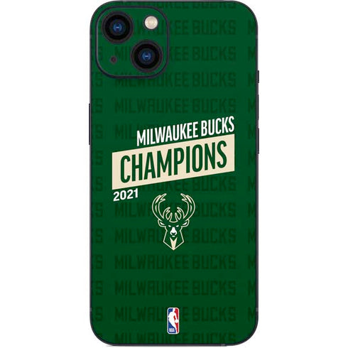 NBA Milwaukee Bucks 2021 Champions iPhone 15 Skin
