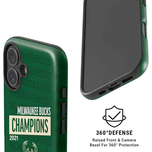 NBA Milwaukee Bucks 2021 Champions iPhone 16 Magsafe Impact Case