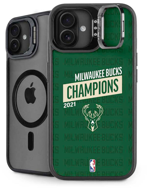 NBA Milwaukee Bucks 2021 Champions iPhone 16 Plus Kickstand Case