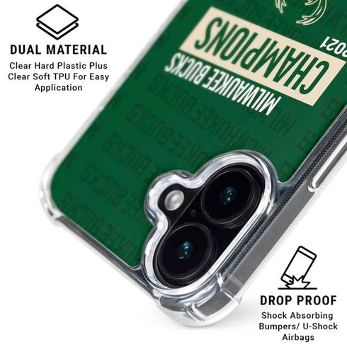 NBA Milwaukee Bucks 2021 Champions iPhone 16 Plus MagSafe Case
