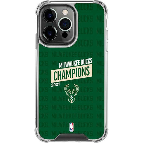 NBA Milwaukee Bucks 2021 Champions iPhone 16 Pro Clear Case