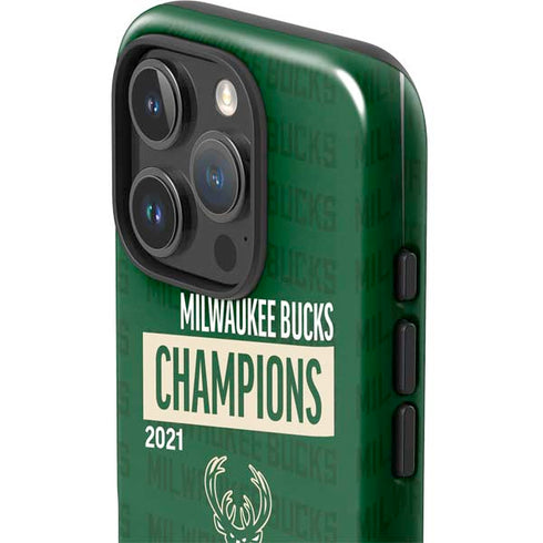 NBA Milwaukee Bucks 2021 Champions iPhone 16 Pro Max Impact Case