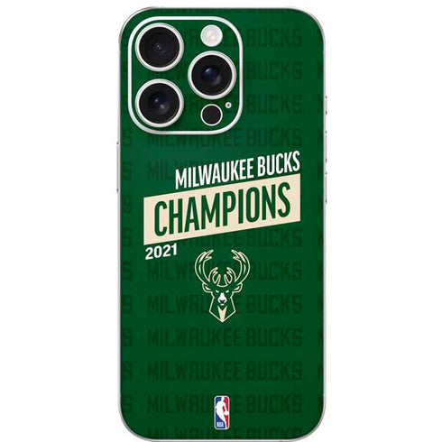 NBA Milwaukee Bucks 2021 Champions iPhone 16 Pro Skin