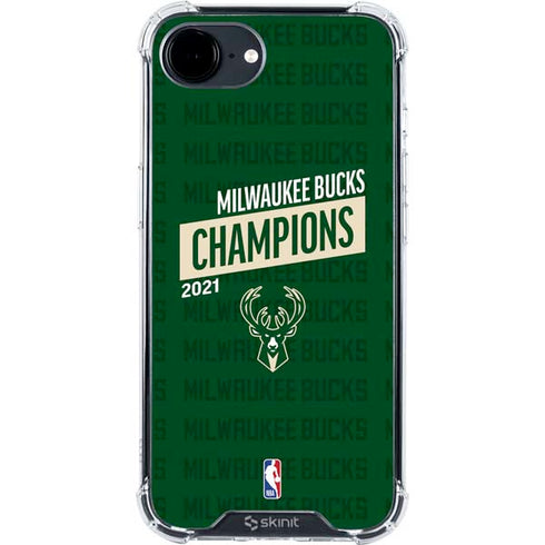 NBA Milwaukee Bucks 2021 Champions iPhone 16e Clear Case