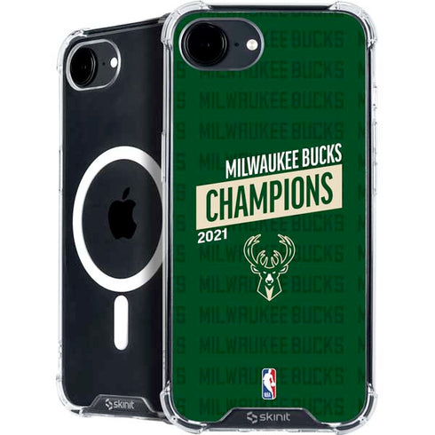 NBA Milwaukee Bucks 2021 Champions iPhone 16e MagSafe Case