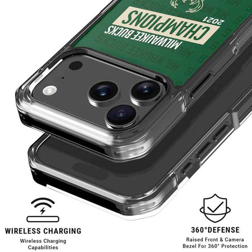NBA Milwaukee Bucks 2021 Champions iPhone 18 Pro Clear Case