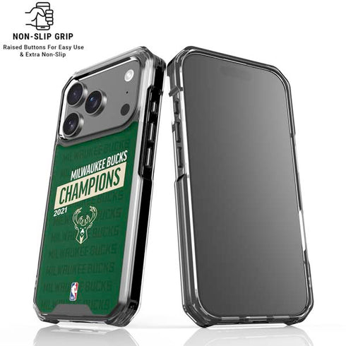 NBA Milwaukee Bucks 2021 Champions iPhone 18 Pro Clear Case