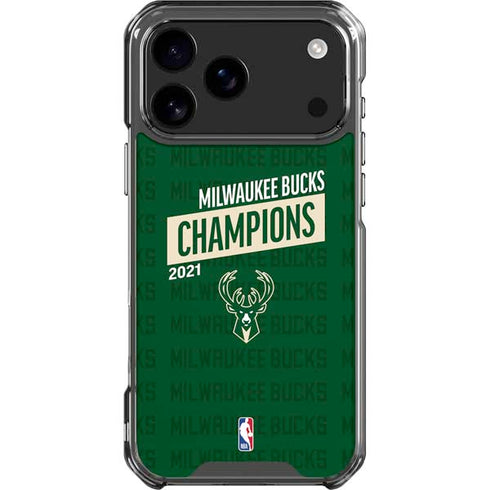 NBA Milwaukee Bucks 2021 Champions iPhone 18 Pro Max Clear Case