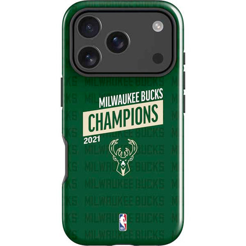 NBA Milwaukee Bucks 2021 Champions iPhone 18 Pro Max Impact Case
