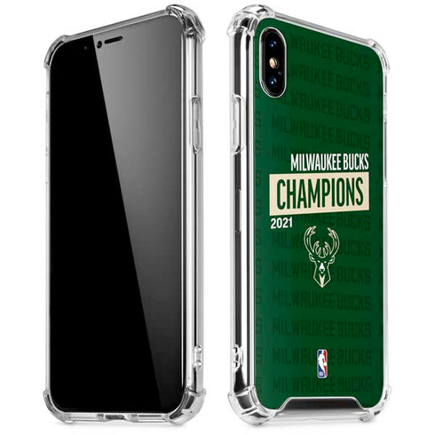 NBA Milwaukee Bucks 2021 Champions iPhone X/XS Clear Case